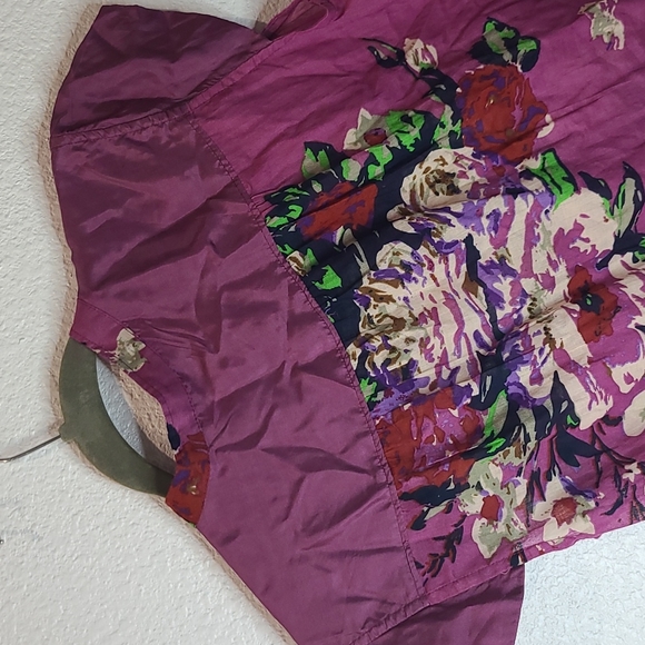 Soft Surroundings purple floral button down blouse petite small - Picture 9 of 10